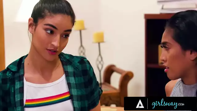 Emily Willis & Ember Snow's Hot Fuck Romp to Break their Graduation Curse!