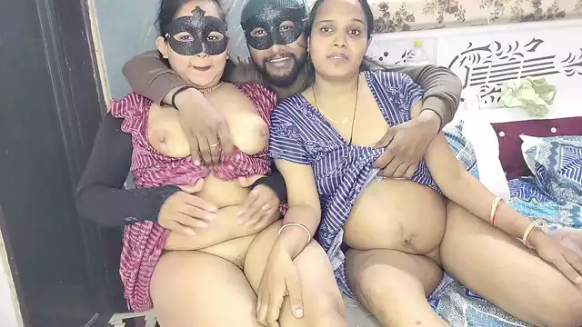 Experience a Luscious Threesome Fucking of Devrani-Jethani After Licking Her Tempting Pussy