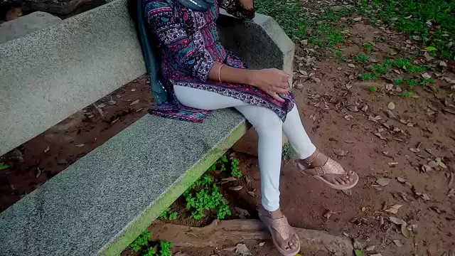 Luscious Indian Beauty Takes a Morning Stroll in the Park