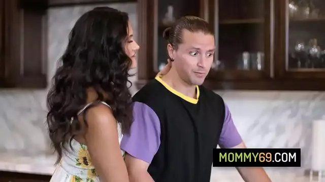 Indulge in the forbidden fantasy of a desirable milf, Penny Barber, as she gets pleasured by her stepson,