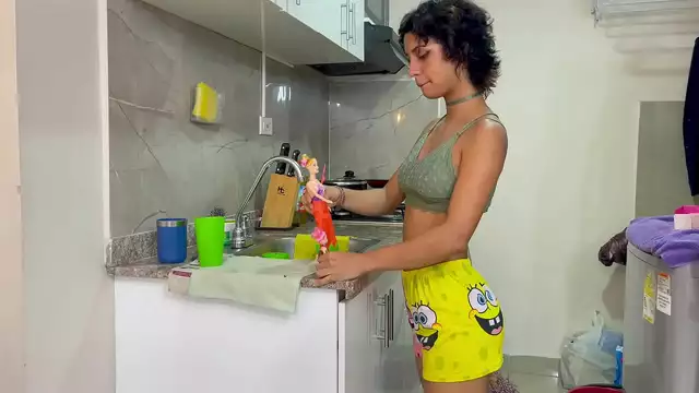 My Little Sister Wants to Learn How to Play with My Dick and Swallow All My Cum - I'm Going to Teach Her How!