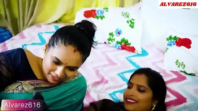 Crave the Luscious Allure of Sensual Threesome Pleasure with Two Enchanting Desi Girls and a Handsome Indian Man!