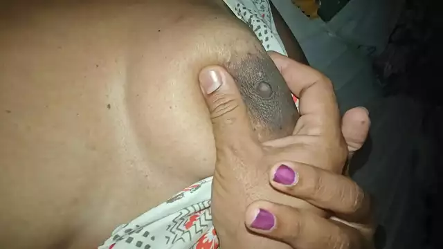 Tamil Desi wife boobs playing