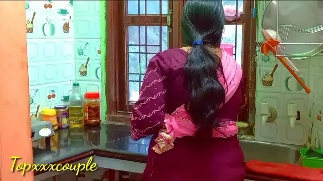 Indian Hot Maid XXX fuck in kitchen&period;