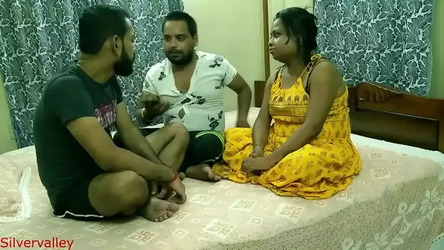 Indian hot Girlfriend shared with desi friend for money&colon;&colon; With Hindi audio