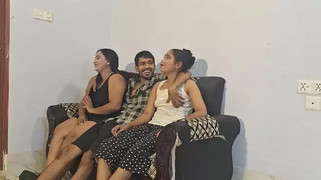 Hanif and Adori and nasima - Desi sex Deepthroat and BBC porn for Bengali Cumsluts threesome A boys Two girls fuck
