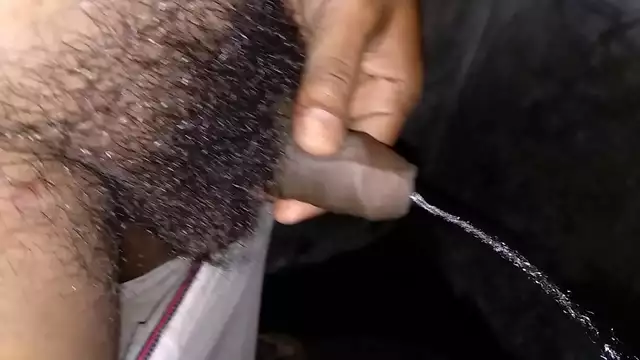 Hot pissing in Indian bathroom big black cock