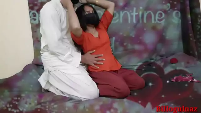 Desi indian step sister celebrating Valentine's day with her brother