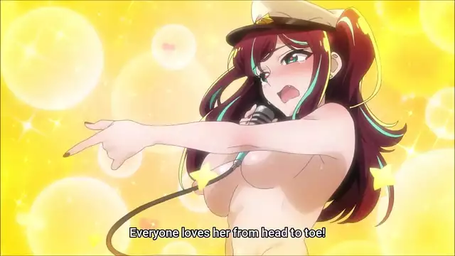 Mahou Shoujo ni Akogarete (H Anime) - ENF, CMNF MMD ~ A Brunette Bombshell Strips Down to Her Microphone!