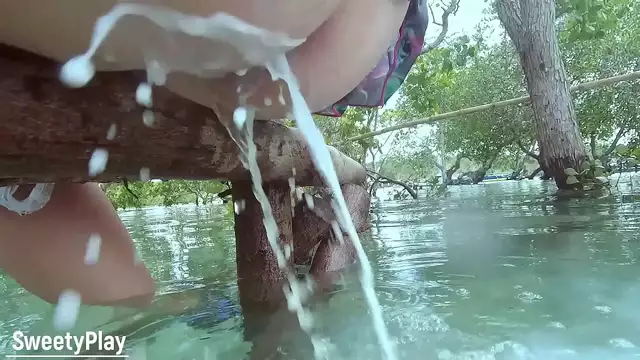 Japanese Beauty Gets Wet and Wild with an Anal Milk Enema Outdoors