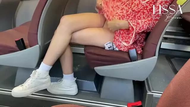 Busty Beauty Teases Herself on Public Transit ~ Your Eyes Won't Believe The Scene!