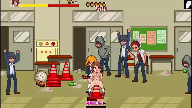 Jaw-Dropping Hentai Gameplay - Insatiable Fighter Gets Pussy and Ass Stuffed by Thirsty Guys!