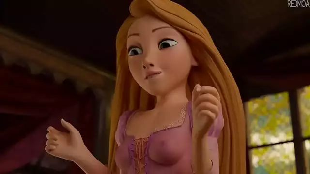 Relish in the Sight of Rapunzel's Footjob Pleasure with a Cock Tease [Animation]