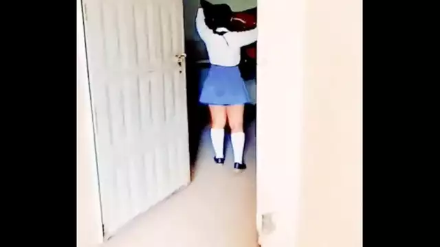 Experience the Thrill of Sneaking into the School Bathroom with a Hot Student and Catching Her in the Act!