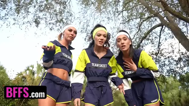 Sexy BFFs Chloe Temple, Aubry Babcock & Sawyer Cassidy Enjoy a Protein Shake After Their Workout