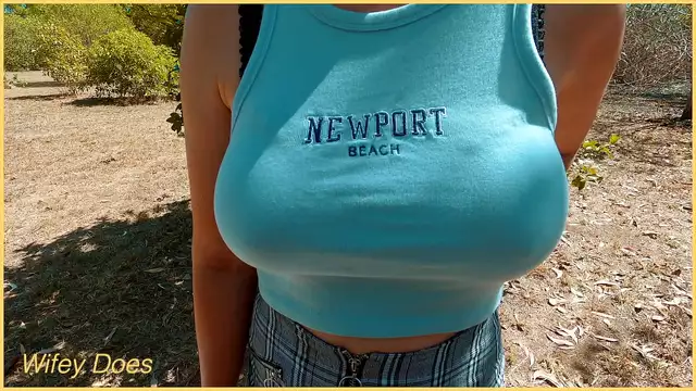 Grab This MILF's Big Tits in Public ~ A POV Experience You Won't Forget!
