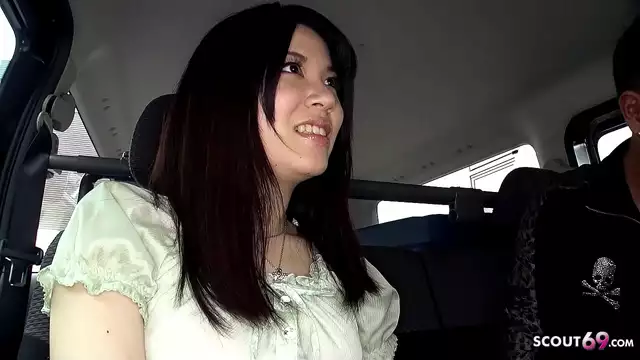 Seductive Japanese Teen Madoka Araki Gets Banged by Stranger in Car