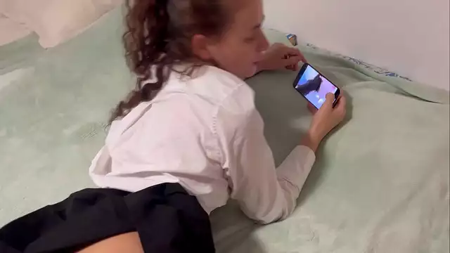 watched my stepsister enjoy anal pleasure, and she didn't hold back on spending money for it