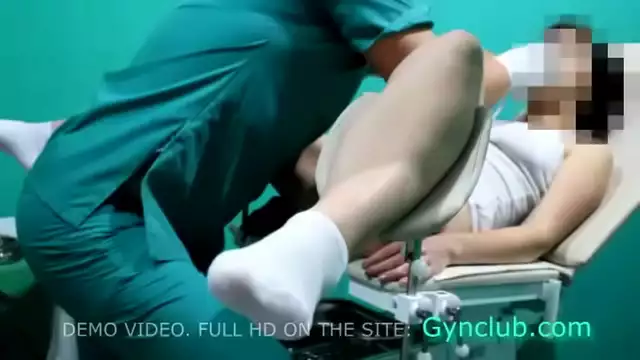 Blonde Exam on the Gynecologist's Chair - 18 Years Old