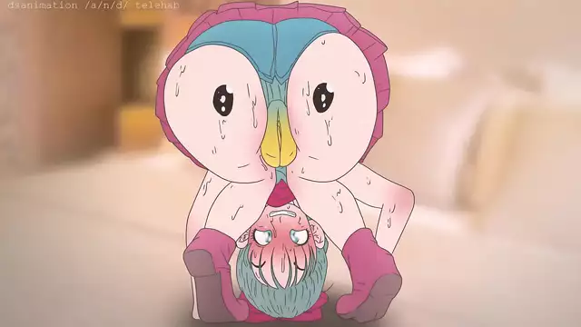 Fantasy Collision ~ Piplup Seduces Bulma in Dragon Ball and Pokemon Hentai Mashup!