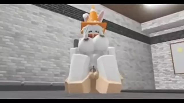 Naughty Roblox Bunny Girl Sneaks into Boy's Locker Room for a Steamy Fuck
