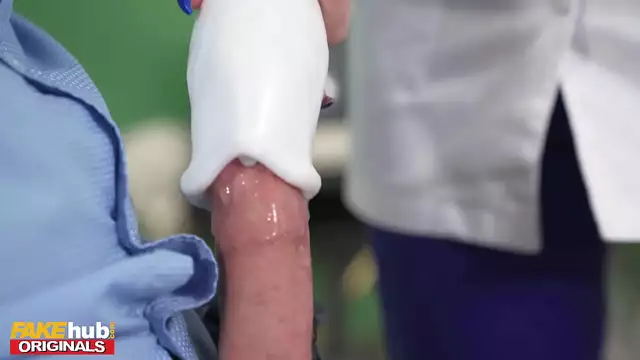 Nympho Nurse with Enormous Boobs Begs for Cum Samples and a Huge Cock up Her Ass