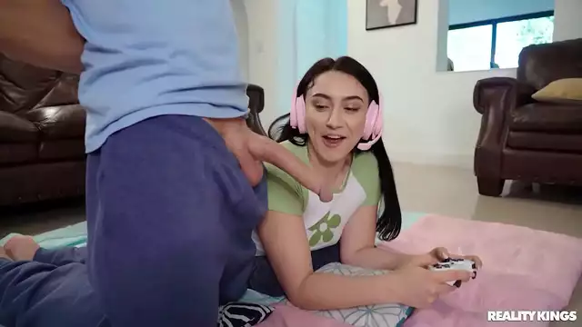 Caught in the Act! Hot Gamer Roommate Gives Incredible Fuck on Camera, Download Now on RK!