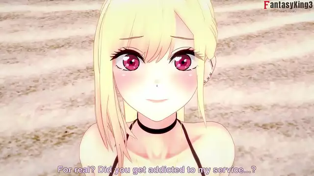 Japanese Cutie Marin Kitagawa Gives Seductive Beach Blowjob ~ Sono Bisque Doll's Love Affair