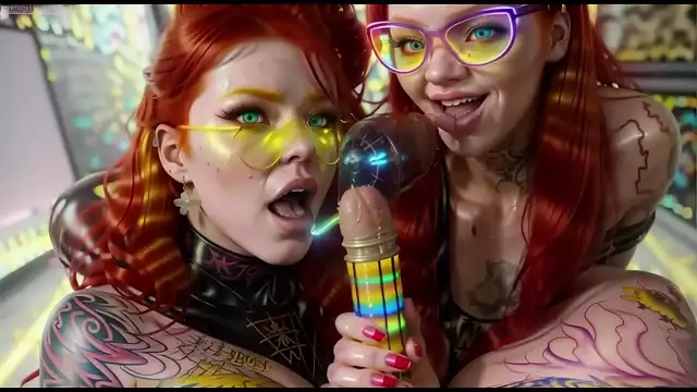 Two Luscious Ginger Dolls Give Double Blowjob ~ Exclusive Video!