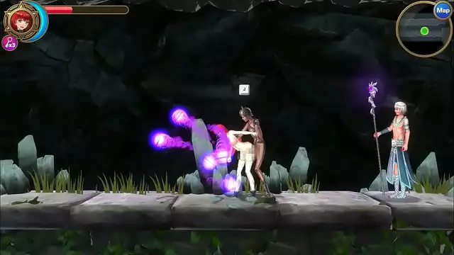 Redhead babe fucks magicians in latest Erolyn Chan hentai game!