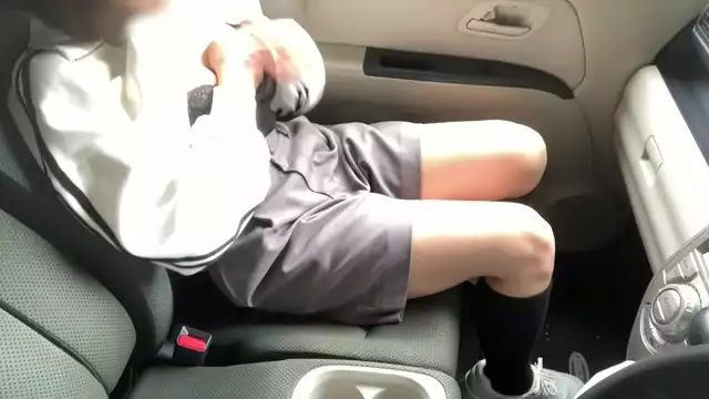 Japanese Babe Can't Get Enough of Car Flesh ~ Runs into the Woods to Discreetly Pleasure Herself, Feels Great!