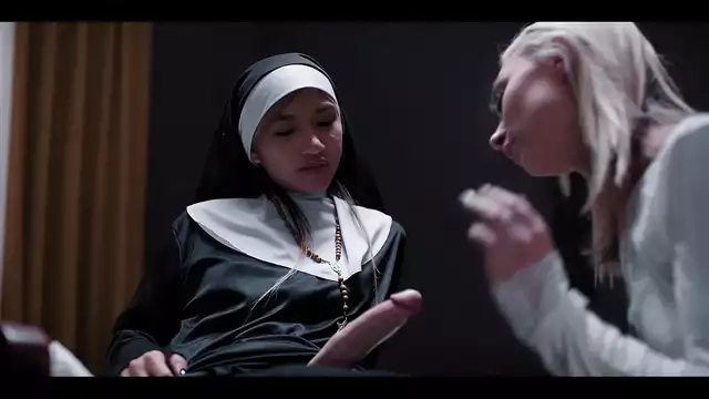 JAV Star with Surprise Dick Grows in Nun's Habitat