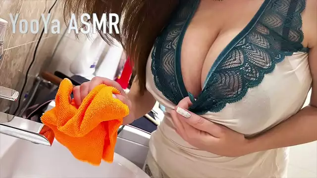 Newly Discovered Step-Mom's Massive Boob Job Caught on Camera!