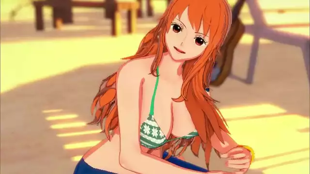 Nami's Legendary Handjob on the Beach - JOI Scene from One Piece